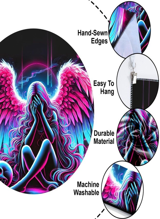 BVBOX Blacklight Tapestry,WingTapestry Glow In The Dark,UV Reactive Black Light Upright Posters Wall Hanging for Bedroom Dorm Living Room Backdrop Decor (wing1, 59L x 51W) - Image 4